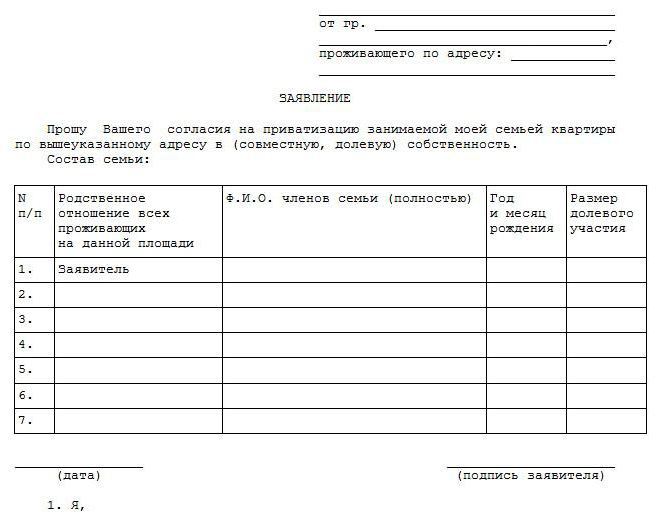 пакет документов для приватизации квартиры 