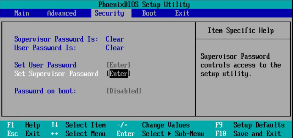 Как работать с phoenix bios setup utility