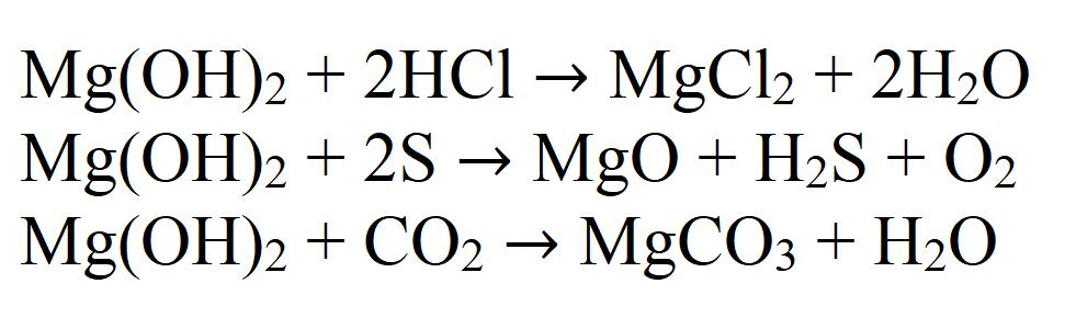 Mg oh 2 уравнение реакции получения