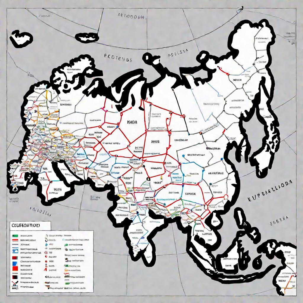 Карта России с обозначением регионов использования кода 8964