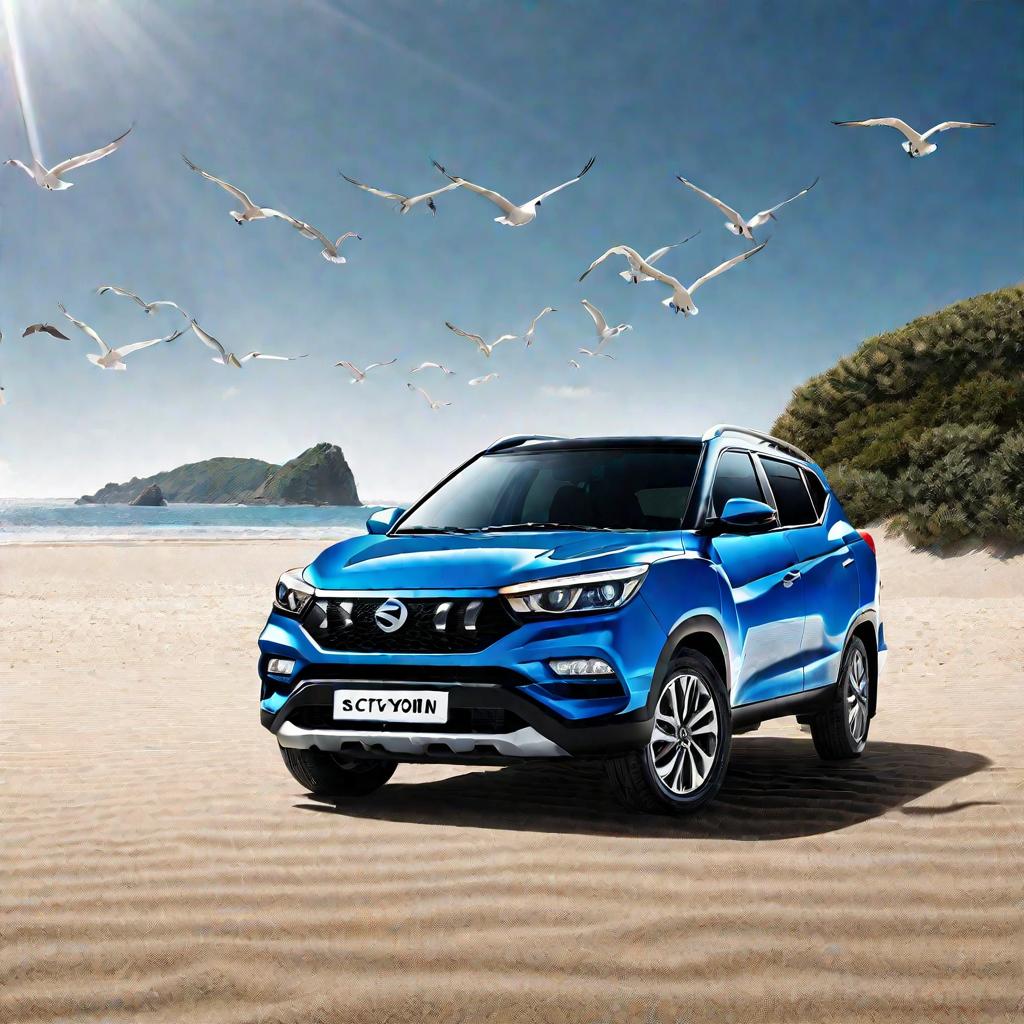 SsangYong Actyon на пляже