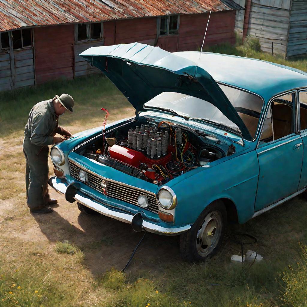 Подключение сигнала под капотом классического советского автомобиля