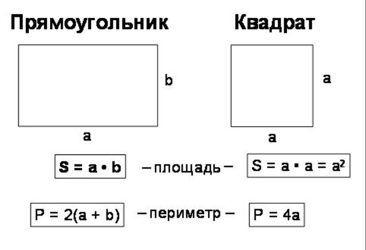 Вычисление площади и периметра презентация