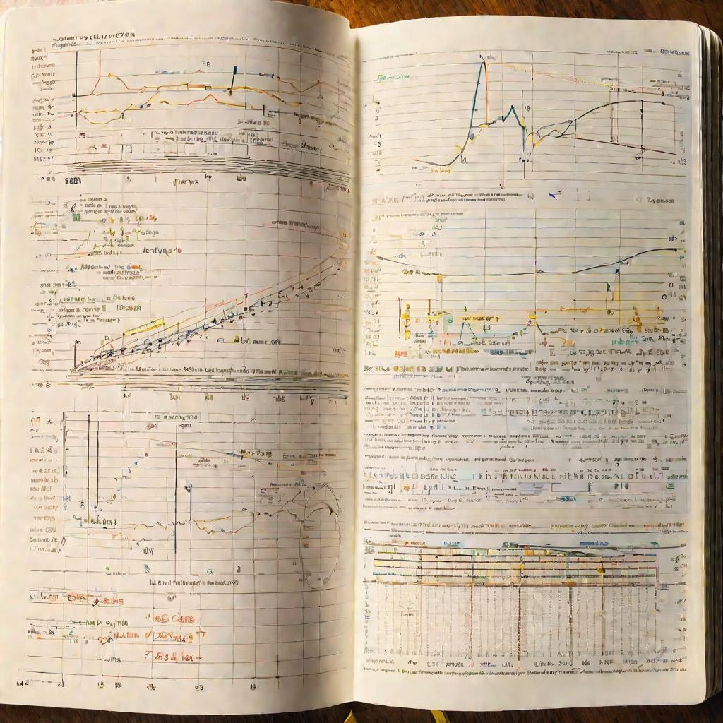 страница блокнота, заполненная уравнениями физики, расчетами и графиками зависимости ускорения, скорости и пути от времени